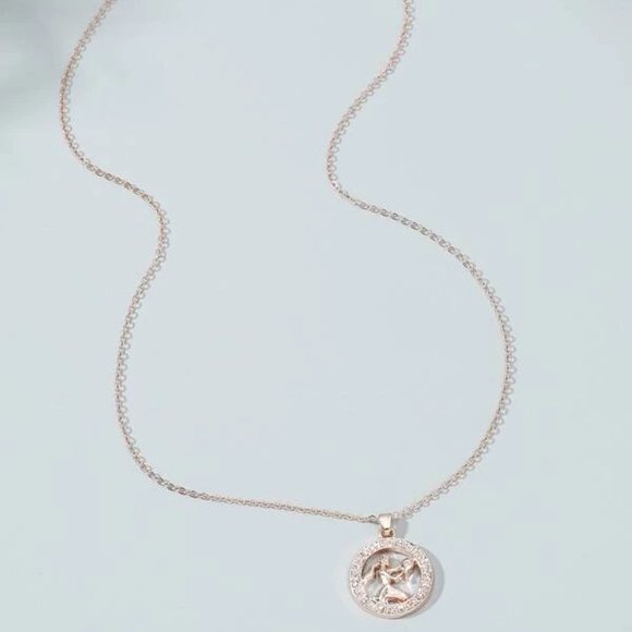 Virgo Zodiac Rose Gold Necklace - Picture 3 of 3